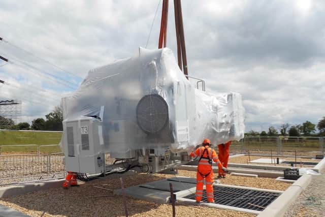 Work continues at the Biggleswade substation Pic: UK Power Networks