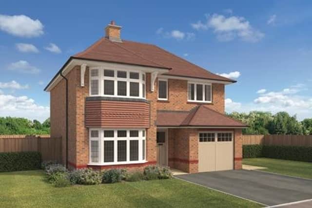 A designer's image of one of the new house designs. Image: Redrow Midlands.