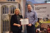(left to right) Gina Bubbins, Director of Partnership for The Bedford College Group and Tom Martin, Regional Director for Kier Eastern and Midlands.