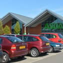 Scenesetter of Asda car park, Biggleswade.