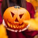 Halloween pumpkin with ghoulish face. Photo: Shutterstock