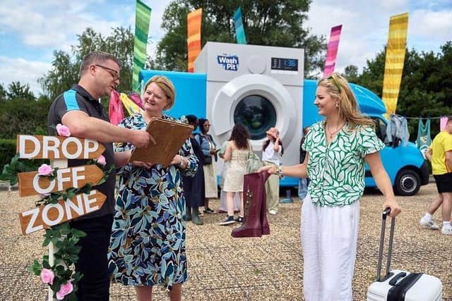 The Wash Pit, British Gas' giant pop-up launderette is rolling into Leigh Delamere Service Station on Monday 30th to clean up the country’s dirtiest festival gear and save parent's energy - for the home and for themselves