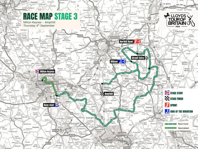The race route. Image: British Cycling Events