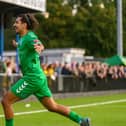 Amir Hadi celebrates his cheeky equaliser. All photos courtesy of Guy Wills Sports Photography.