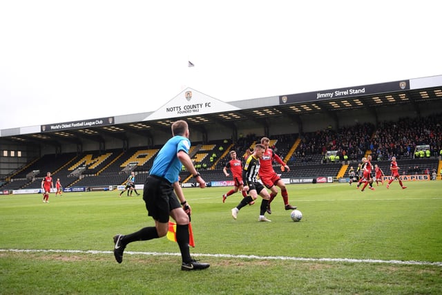 Notts County enjoy big crowds as they look to get back into the Football League. Their average this season is 6,936.