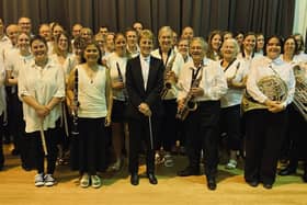 The band with conductor Liz Schofield