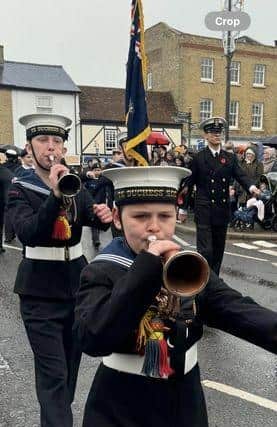 Crowds lined the streets in support of those taking part in the parade, which included Biggleswade Sea Cadets