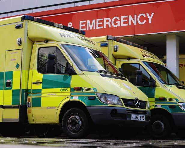 Ambulances park outside Accident and Emergency ward  (Photo by Dan Kitwood/Getty Images)
