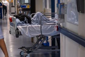 A patient bed on an NHS hospital ward in England. Picture: PA