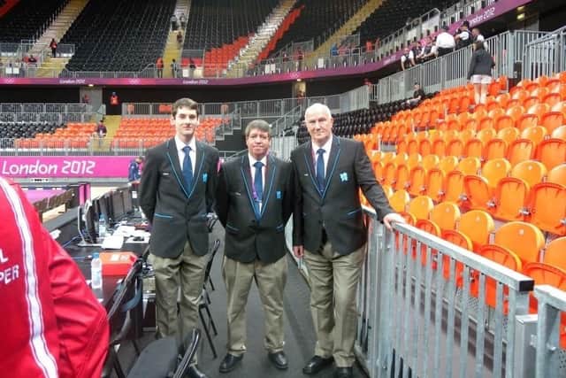 John Atkinson (right) at the London 2012 Olympics. Image: The Atkinson family.