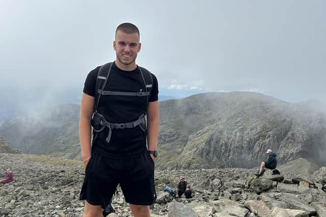 Callum during his Scafell Pike trip. Image supplied by Callum Wilson.