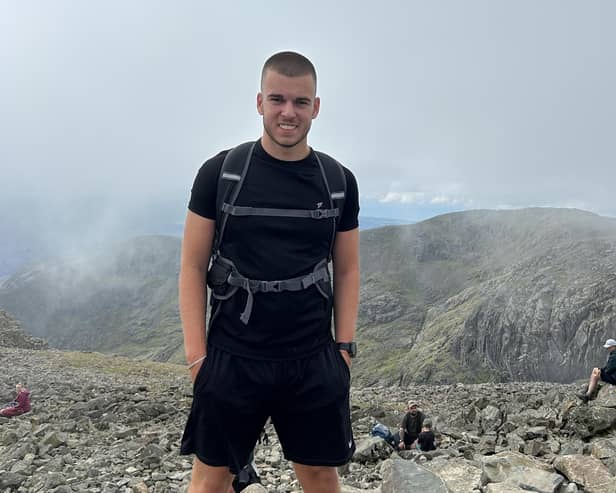 Callum during his Scafell Pike trip. Image supplied by Callum Wilson.