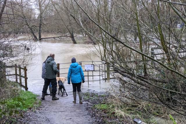 People are being urged to take care near flood waters throughout Bedfordshire - Photo Phil Wood