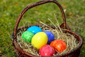 File photo of Easter eggs in a basket
