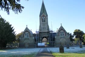 Drove Road Cemetery Chapel. Image: Biggleswade Town Council.