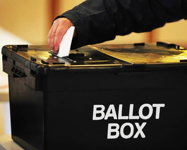 A voter placing a ballot paper in the ballot box. PIC Rui Vieira/PA Wire