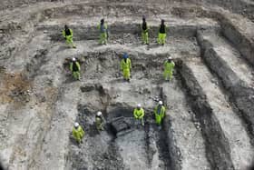 The team of MOLA archaeologists who excavated the well (©MOLA)