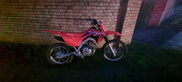 A bike was seized during the operation
