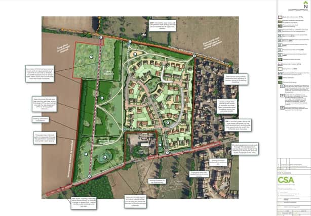 Illustrative Masterplan of the proposed development on land north of Sandy Road, Potton. Picture: CSA Environmental