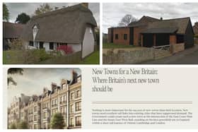 Top: The picturesque village of Tempsford currently has a population of around 600 people. Bottom: The online report from UKDayOne. Images: Google.