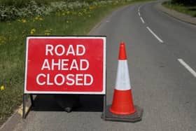 Road closures ahead - stock picture