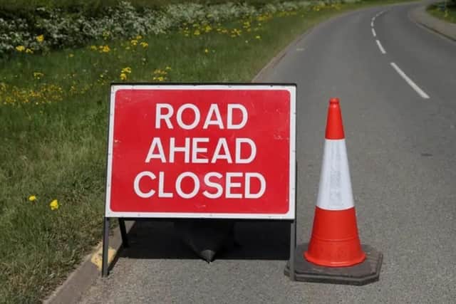 Road closures ahead - stock picture