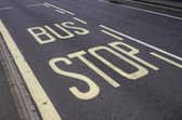 File photo of a bus stop sign painted on road. Picture: Paul Cartwright