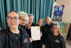 Staff at the Owlet Pre-school with their award
