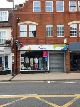 The Age UK shop in Biggleswade. The charity is taking part in The Big Help Out, a voluntary initiative to celebrate the Coronation and encourage volunteers