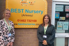 BEST Nursery (Arlesey) manager Lisa Pye, left, and assistant manager Abbey McKenna