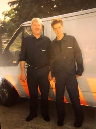 Richard (Junior) with his dad Richard (Senior)