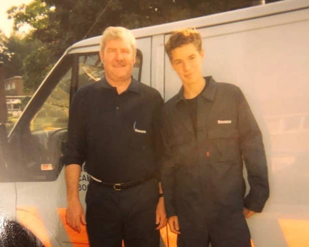 Richard (Junior) with his dad Richard (Senior)