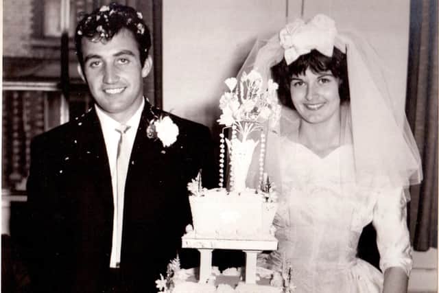 Joe and Eileen on their wedding day in 1962.