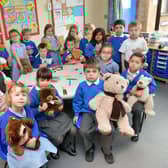 Pupils at Great Barford Lower School on Teddy Bears day at School in 2013.