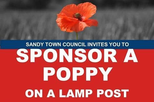 Support this year's Poppy Appeal by sponsoring a poppy on a lamppost