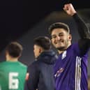 Waders goalkeeper Jack Berman celebrates after the shoot-out. Photo: Linda Babaie.
