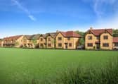 Computer-generated images show how the homes could look when completed