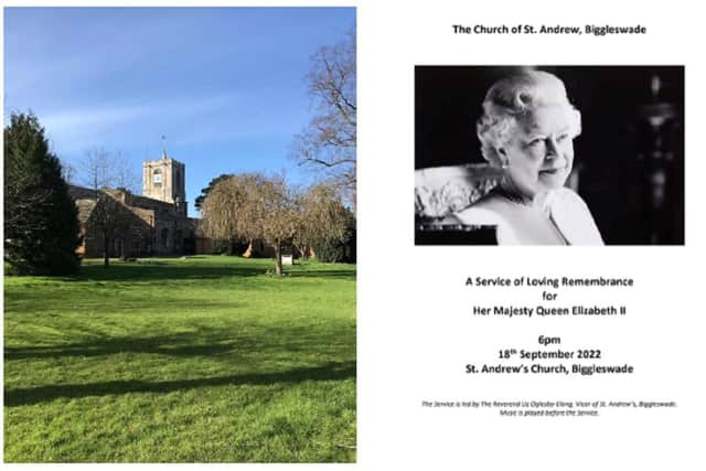 St Andrew's Church, Biggleswade, hosted a touching service for the Queen
