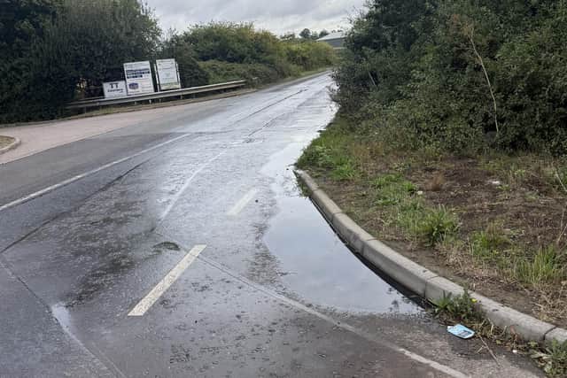 The sewage leak. Picture: Councillor Hayley Whitaker