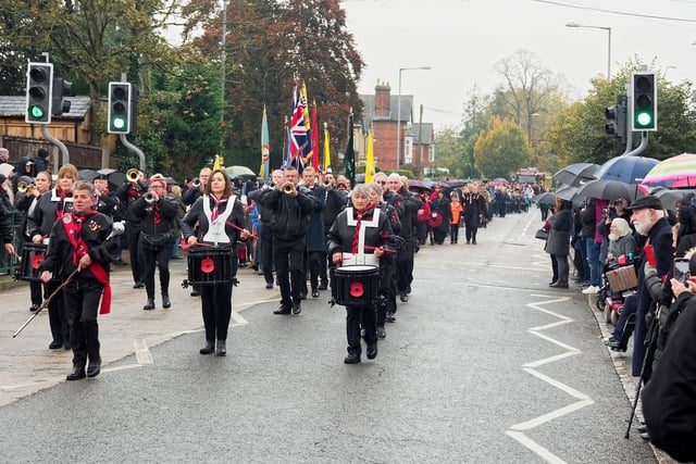 The Remembrance Sunday Parade and band