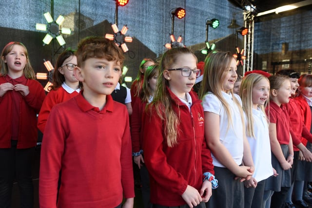 Young performers from the town's schools entertained the crowd
