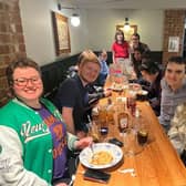 Adult services Bedford Fortnightly Social Group enjoying a meal