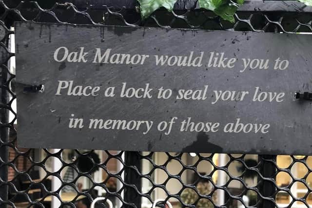 MHA Oak Manor has created a 'remembrance fence' for residents and community to remember loved ones