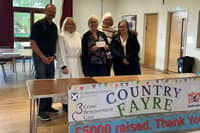 Left to right: Nick Gurney, Rev Liz Oglesby-Elong, Clare Diggins from Home Start Bedfordshire, Sue Cleghorn and Jane Parker. Image supplied by Nick Gurney.