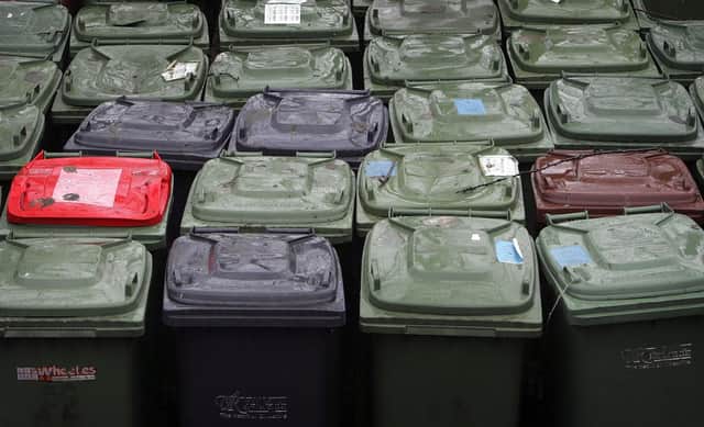 File photo of wheelie bins. Photo by Christopher Furlong/Getty Images