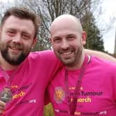 Steve Holbrook and Ross Paterson at the Milton Keynes Half Marathon in March 2016