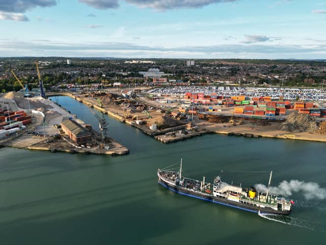 Steamship Shieldhall, coming home to her Southampton berth. Picture: Jamie Shadbolt