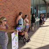 SEND protest outside Central Beds Council's headquarters