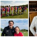 Charity football match in honour of Adam Dilley. Images: Gareth Owen Photography (left) and Brain Tumour Research (right).