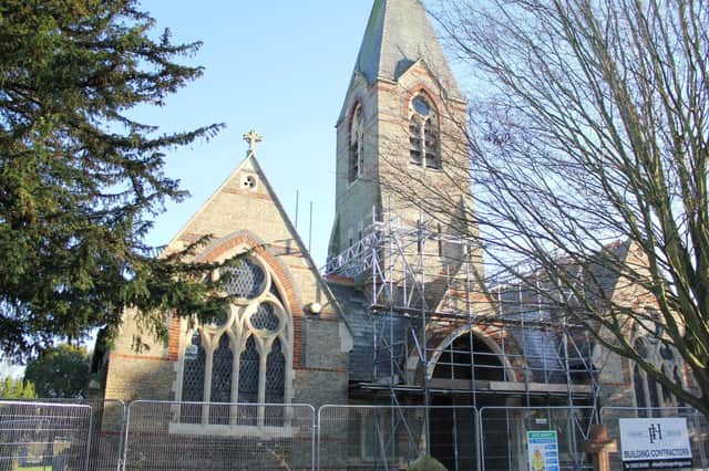 Drove Road chapel pictured during the restoration work. Picture: Biggleswade Town Council